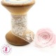 Dentelle Arabesque ancienne sur tulle - Entre-deux - 1.8 cm
