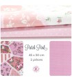 Coupons "Patch Pink" - Coton - 45 x 50 cm - 2 pièces