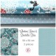 Coupons "Chatons, Roses & Dentelles" - Coton/Lin - Bleu - 50 x 50 cm - 2 pièces