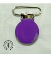 Pince métallique ronde - Violette