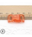 Boucle à clips - Sangle de 10 mm - Orange transparent