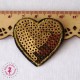 Coeur mini - Sequins dorés