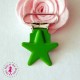 Pince métallique - Etoile - Vert