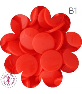 Pressions KAM - Rondes T5 Brillantes - Rouge Orangé - B1