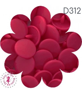 Pressions Kam - Rondes T5 Brillantes - Framboise - D312