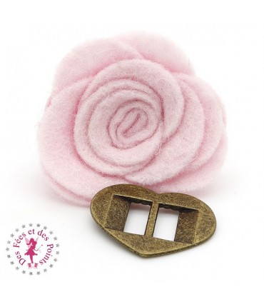 Boucle de réglage Coeur - Bronze antique dos