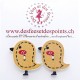 Boutons en bois "Oiseau" - Miel