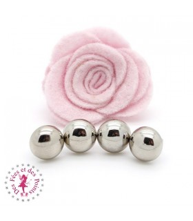 Pieds de sac à tige - "Demi rond" - Argent