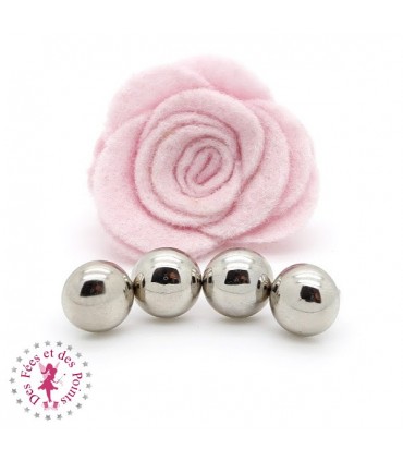 Pieds de sac à tige - "Demi rond" - Argent