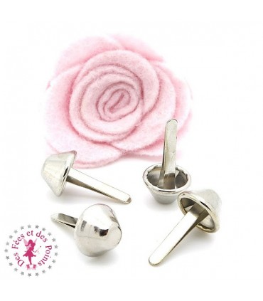 Pieds de sac à tige - "Cône" - Argent