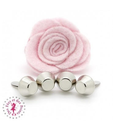 Pieds de sac à tige - "Cône plat" - Argent