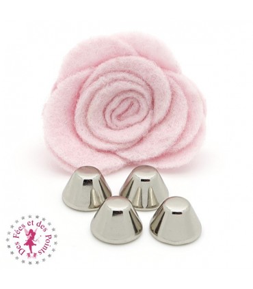 Pied de sac à clipser - "Dôme" - Argent