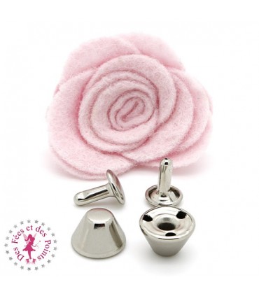 Pied de sac à clipser - "Dôme" - Argent