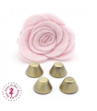 Pied de sac à clipser - "Dôme" - Bronze antique