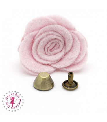 Pieds de sac à clipser - Dôme - Argent / Bronze antique