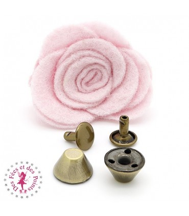 Pied de sac à clipser - "Dôme" - Bronze antique