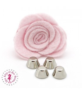 Pied de sac à clipser - "Mini Dôme" - Argent