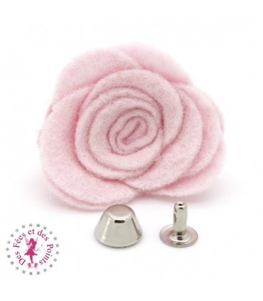 Pied de sac à clipser - "Mini Dôme" - Argent