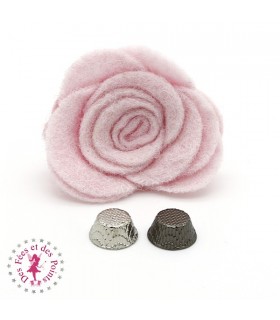 Pieds de sac à clipser - "Dôme riveté" - Argent ou Gris foncé