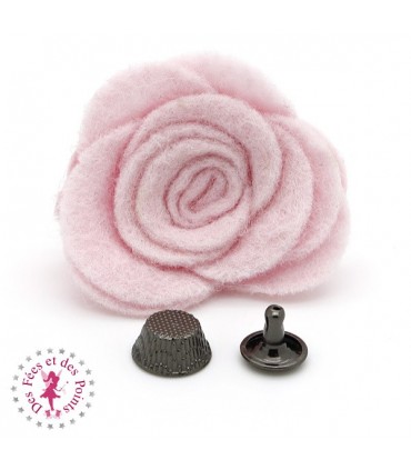 Pieds de sac à clipser - "Dôme riveté" - Gris foncé