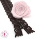 Fermeture éclair dentelle avec crochet 20/25 cm - Chocolat
