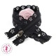 Fermeture éclair dentelle avec crochet 20/25 cm - Noir
