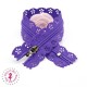Fermeture éclair dentelle avec crochet 20/25 cm - Violet