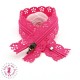Fermeture éclair dentelle avec crochet 20/25 cm - Fuchsia