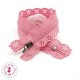 Fermeture éclair dentelle avec crochet 20/25 cm - Rose