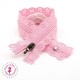 Fermeture éclair dentelle avec crochet 20/25 cm - Rose clair