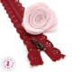 Fermeture éclair dentelle avec crochet 20/25 cm - Rouge foncé