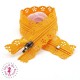 Fermeture éclair dentelle avec crochet 20/25 cm - Orange