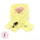 Fermeture éclair dentelle avec crochet 20/25 cm - Jaune