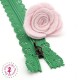 Fermeture éclair dentelle avec crochet 20/25 cm - Vert