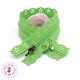 Fermeture éclair dentelle avec crochet 20/25 cm - Vert Grenouille
