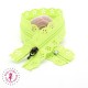 Fermeture éclair dentelle avec crochet 20/25 cm - Vert Flashy
