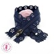 Fermeture éclair dentelle avec crochet 20/25 cm - Bleu Marine