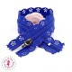 Fermeture éclair dentelle avec crochet 20/25 cm - Bleu Roi