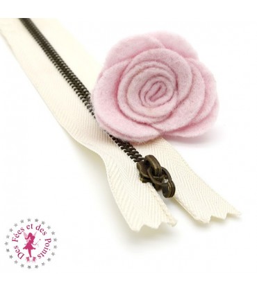 Fermeture éclair métallique avec crochet - 20 cm