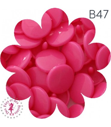 Pressions KAM - Rondes T5 Brillantes - Rose Flashy - B47