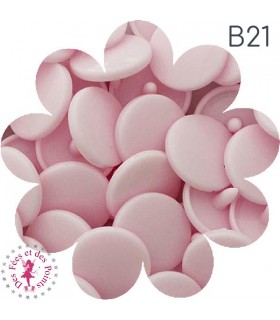 Pressions KAM - Rondes T5 Brillantes - Rose Clair - B21