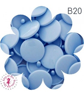 Pressions KAM - Rondes T5 Brillantes - Bleu Bébé - B20