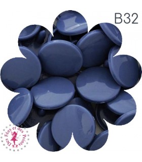 Pressions KAM - Rondes T5 Brillantes - Bleu Gris - B32