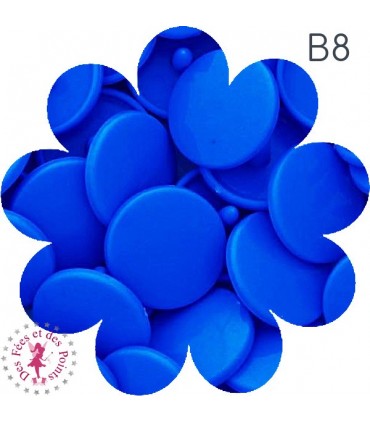 Pressions KAM - Rondes T5 Brillantes - Bleu Vif - B8