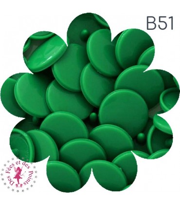 Pressions KAM - Rondes T5 Brillantes - Vert Trèfle - B51