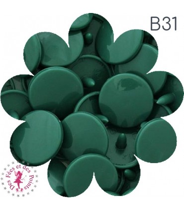 Pressions KAM - Rondes T5 Brillantes - Vert Militaire - B31