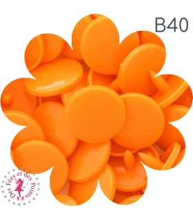 Pressions KAM - Rondes T5 Brillantes - Mandarine - B40