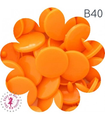 Pressions KAM - Rondes T5 Brillantes - Mandarine - B40