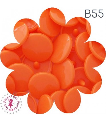 Pressions KAM - Rondes T5 Brillantes - Orange - B55