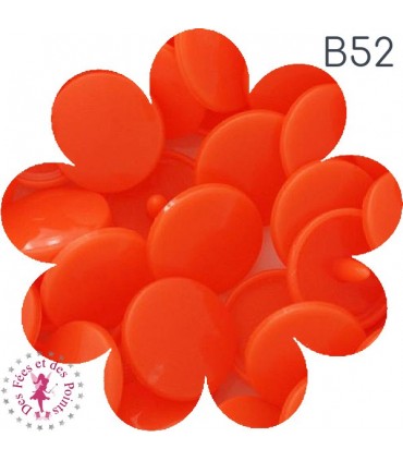 Pressions KAM - Rondes T5 Brillantes - Orange Vif - B52